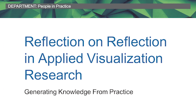 Teaser image for paper Reflection on Reflection in Applied Visualization Research